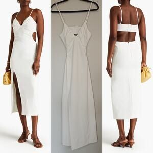 Cinq à Sept Adria Cutout Stretch-Crepe Midi Dress – Size 2